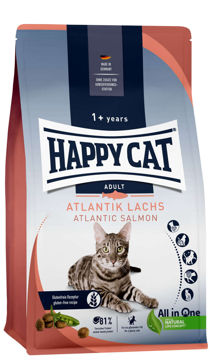 HAPPY CAT Katzen-Trockenfutter Culinary Adult Atlantik-Lachs